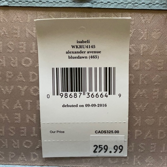 NWT kate spade isabeli alexander avenue chain crossbody in blue dawn - Picture 8 of 9